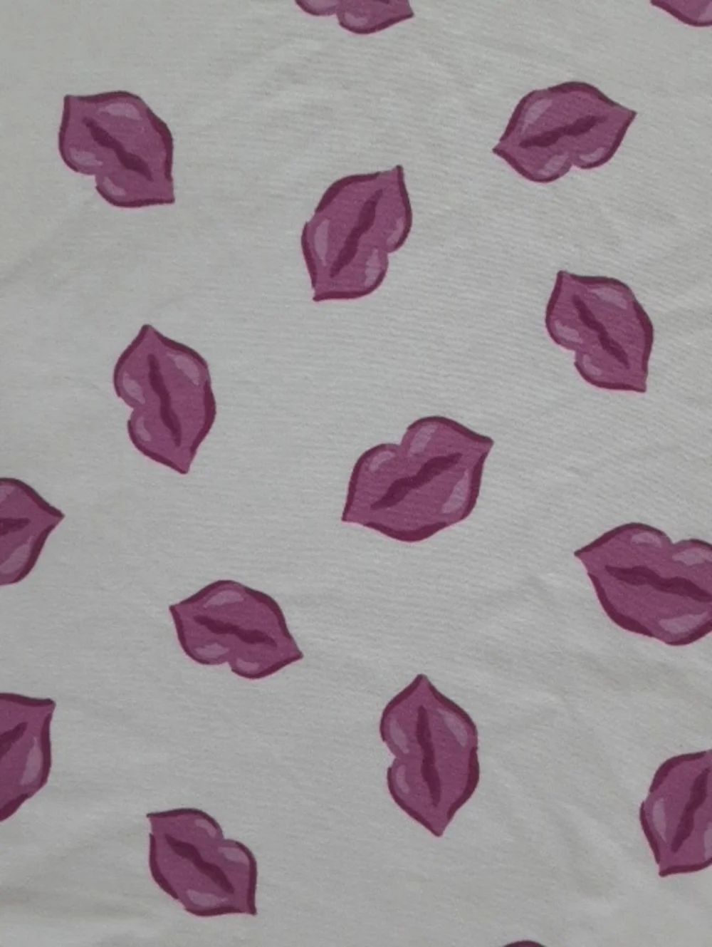 Vintage SPRINGS Fuscia Hot Pink Lips Kisses Twin sheet set NWOT